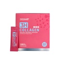 NANOWELL 3H Collageen Peptide Powder - Types I, II, & III met vitamine C, Gehydrolyseerde elastine Peptide & Hyaluronzuur - Ondersteunt haar, huid, nagels, gewrichten en botten - 60 sticks, 30 dagen levering