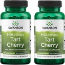 Swanson HiActives Tart Cherry - Supplément naturel soutenant la santé, la mobilité et la flexibilité conjointes - aide à renforcer les structures de collagène et tissus conjonctifs - (60 capsules, 465mg chacune) (2 pack)