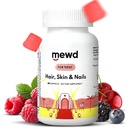 MEWD Teen and Kids Hair, Skin+Nails Daily Multivitamine Gummy Strenger Formula - Kauwbare vitaminesupplementen met Biotin, Zinc, Vitaminen A, B, & D3 voor meisjes & jongens, 60, Made in USA