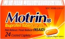 Motrin IB, Ibuprofen 200mg Tablets for Fever, Muscle Aches, Headache & Back Pain Relief, 24 Ct