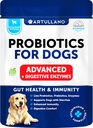 Probiotica voor honden - Ondersteuning Gut Health, Itchy Skin, Allergieën, Immuniteit, Gistbalans - Hondenprobiotica en spijsverteringsenzymen - 30 Sticks
