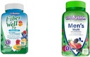 Vitafusion Fiber Well Fit Gummies Supplement, 90 Tellen (Verpakking mei Vary) & Volwassen Gummy Vitaminen voor mannen, Berry Flavored Dagelijkse Multivitaminen voor mannen met vitamines A