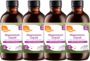 Zahler Magnesium Liquid Super-Strength Magnesium Muscle Calming Support, 4 FL OZ. Ongearomatiseerd. (4 verpakkingen)