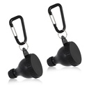 2 stuks Proteïnepoeder Container, Proteïne Poeder Travel Container, Proteïne Poeder Container te gaan, Pre Workout / Gym Supplemen Keychain (Zwart, 50ml)