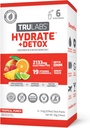 TRULABS Hydrate + Detox - Tropical Punch. Suikervrije Elektrolyten Hydration Packets. Elke portie bevat 1422 mg Elektrolyten &19 Vitaminen & Mineralen & DHM (6ct)