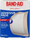 Band-Aid merk Tru-Stay lijmkussens, Grote Steriele Bandages voor wondverzorging en bescherming, Groot formaat, 10 ct (pakket van 4)