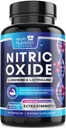 Extra sterkte Nitric Oxide Booster 3000mg - 3X L-Araginine AKG & HCI + L-Citrulline Malate - Best Muscle Support Nitric Supplement - Natural Energy, Heart Health Support Bottled USA - 60 Capsules