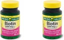 Spring Health Spring Valley Biotin 1000 Mcg 300 (2x150) Softgels voor gezonde huid, haar en nagels + uw vitaminegids©