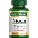 Nature's Bounty Niacin 500mg Flush Gratis, Cellular Energy Ondersteuning, Ondersteunt Zenuwstelsel Gezondheid, 120 Capsules