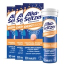 Alka-Seltzer Energie Boost: Cafeïne & Guarana, B Vitaminen, Ondersteunt Mentale Alertheid en Fysieke Energie, Dagelijkse Energie Supplement, Fizzy Tablets, Suikervrije, Lichte Tropische Punch Smaak, 30ct