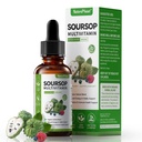 Graviola Soursop Bitters gouttes liquides avec vitamine C, D3, B6, 5000mg Soursop Extrait de fruits et de feuilles + 10 Bitters Botaniques pour Imune Soutien Digestion santé Boost antioxydants