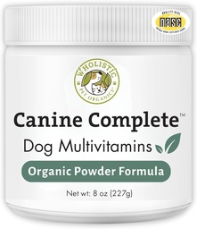 Wholistic Pet Organics Canine Complete - Honden Multivitamine Poeder - 8 Oz - Dagelijkse hondenvitaminen en supplementen voor zelfgemaakte voeding - Immuunsysteem, huid, jas en algemene gezondheid - Klein en groot ras