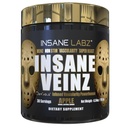 Insane Labz Insane Veinz Or, Oxyde nitrique Poudre de pré-entraînement non stimulante, chargée d'hydromax, de nitrosigine, augmente la vasculaire et le flux sanguin, 30 Srvgs, pomme
