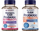 Geheel Wellness 100 miljard CFUs met prebiotica en biologische probiotica 100 miljard CFU voor mannen en vrouwen bundel