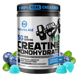 Natures Aid NSF Certified Creatine Gummy 5g - Createine Monohydraat Gummies 