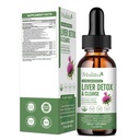 Lever Gezondheid & Lymfatische Drainage Drops -Ondersteuning Lever Reiniging Detox & Reparatie met Artichoke Melkdistel Silymarin Extract, Dandelion,Turmeric, Berberine tot Vernieuwen w/21 Krachtige Herb-Nutriënten-60ml