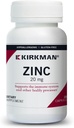 Kirkman - Zink 20mg - 100 Capsules - Immuunondersteuning - Hoge Absorptie - Hypoallergeen