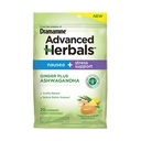 Des fabricants de Dramamine, des herbes avancées Ginger & Ashwagandha Lozenges, pour le soutien de la nausée et du stress, des fruits tropicaux et de l'arôme de gingembre, 20 comtes