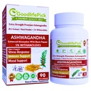 Capsules d'Ashwagandha premium avec poivre noir. Wthanolides puissants 5% de poudre d'Ashwagandha et 20:1 Extrait 90 ct.