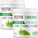 (2 Pack) Testo Greens Powder - Testo Greens, TestoGreens Powder, TestoGreens, TestoGreens Advanced Formula, Testo Greens All Natural Formula, TestoGreens Powder Reviews, 60 porties voor 2 maanden