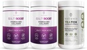 VITASEI Gehydrolyseerde collagen Peptiden Poeder met vitamine C & Resveratrol en Teatox Reiniging Ondersteuning Poeder, Digestie Booster W/Groene Thee, Spirulina, Artichoke