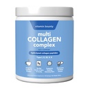 Complexe multicollagène vitaminique - Peptides de collagène hydrolysés de types I, II, III, V et X - soutient l'élasticité de la peau, la santé articulaire, la croissance des cheveux et des ongles - 50 portions
