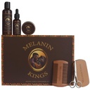 Melanin Kings Baard Grooming Kit voor mannen - Formules met Oude Afrikaanse natuurlijke ingrediënten Baardwash, Olie, Balsem, Borstel, Comb, Schaar trimmen