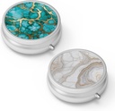 Pill Box 3 Compartiment kleine pil geval,Portable voor Pocket of Purse pil Organizer Pillencontainer houder om vitamines, medicijnen, visolie en supplementen(2PCS)