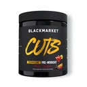 BLACKMARKET CUTS Pre Workout – Thermogenic Energy & Focus Powder pour les hommes et les femmes, le métabolisme des graisses, la définition musculaire, sans créatine, 30 portions (fruit Punch)