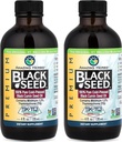 Verbazingwekkende kruiden Premium Black Seed Oil - Glutenvrij, Niet GGO, Cold Pressed Nigella Sativa Aids in Digestive Health, Immune Support, Hersenfunctie, Gezamenlijke Mobiliteit - 4 Fl Oz (pakket van 2)