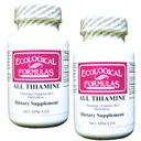 Ecologische formules Alle Thiamine Vitamine B1 50 mg, 2 X 60 capsules