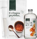 Natural Force Organic MCT Olie + Gras Fed Collagen Peptides Bundle 