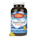 Carlson - Teens Smart Catch, 700 mg Omega-3s, Cognitive Development, Brain Function & Vision Support, Lemon, 180 Softgels