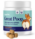 Grote Poop Probiotica voor honden - vezel voor honden supplement met hond Probiotica en spijsverteringsenzymen voor een gezonde Gut, Firm Stool & Diarree Relief - Chicken Flavored Pet Zachte Kauwen met Prebiotica