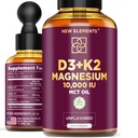 Vitamine liquide D3 avec K2 et Glycinate de Magnésium.