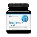 Youtheory Hyaluronique Acid Advanced Formula - Supplément de soutien mixte avec Boswellia Extract* - Supplément santé de la peau - Sans lait, sans soja et sans gluten - 120 Capsules végétariennes