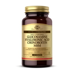 Solgar Glucosamine Acide hyaluronique Chondroitine MSM, 120 comprimés - Soutient des articulations saines - Soutient une gamme de mouvement et de flexibilité - Extra-résistance, sans mollusques - Non-OGM, sans gluten - 40 portions