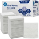 MED PRIDE 3x3 in Gauze Pads 200 Pack, Nonsterile, 4 Ply, Nonadherent Mesh Bandages, Absorberende Wond Care Dressing Sponges