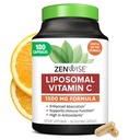 Zenwise Health Enhanced Absorptie Liposomale Vitamine C Supplement - 1500mg Liposomale VIT C for Immune Support, Antioxidant & Natural Energy Boost - Organic & Gluten Free - Unflavored, 180 Capsules