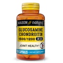 MASON NATUURLIJKE Glucosamine Chondroitine 1500/1200 met vitamine C, ondersteunt de gezamenlijke gezondheid voor normale flexibiliteit en mobiliteit*, 100 capsules, 1 maand levering