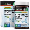 BIO KRAUTER Gummies à l'acide hyaluronique avec Vitamine C - 250 mg - 60 Chews végétaliens - Suppléments à l'acide hyaluronique - à base de pectine