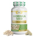 Capsules de graines de Veda Moringa biologique - 100% de la poudre de graines de Moringa Oleifera biologique pure et huile de Moringa Oméga 3 & 6, les antioxydants Miracle Tree, vitamines - énergie et focus boost pour les hommes et les femmes, 120 ct