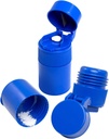 EZY DOSE 3 Compartiment Pill Crusher, Cutter en Grinder, dagelijks gebruik, veilig snijden pillen, vitamines, tabletten, nauwkeurig en gemakkelijk snijden, roestvrij staal Blade, verwijderbare Drinkbeker, Blauw, BPA Gratis