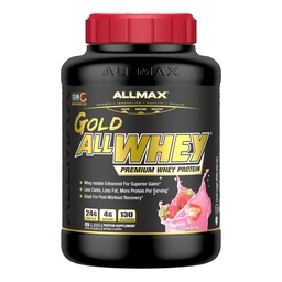 ALLMAX Voeding - Goud ALLWHEY Proteïne Poeder, Wei Proteïne Blend voor sterkte en spierwinst, Post Workout Herstel, Glutenvrij, 24 Gram Proteïne, Aardbei, 5 Pond
