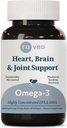 ruved Omega-3 - Omega 3 Fish Oil, 1000mg per capsule, EPA & DHA Fish Oil Supplement for Women & Men, Heart, Brain, & Joint Support - 60 Softgel Capsules (1 telling)