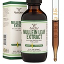 Double Wood Supplements Mullein Leaf Drops for Longs, 2 FL OZ (60 Servings), ondersteunt Lung & Respiratory Health (Beter geabsorbeerd dan capsules)