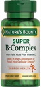 Nature's Bounty Super B-complex met Folic Acid Plus Vitamine C, 300 tabletten (2 x 150 tellingsflessen)