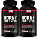 Facteur de force Absorption de chèvre en chaleur pour les hommes, disque naturel mâle et supplément de vitalité avec ingrédients naturels pour l'absorption supérieure, Série fondamentale, 750mg, 60 Compte (paquet de 2)