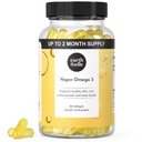 Terre et Elle Algae Omega 3 Supplément - Omega végétalien 3 - Omega 3 Supplément végétalien avec huile d'algue et DHA végétalien - Aide à soutenir la santé du coeur et du cerveau 1000 mg par portion - Pas d'arrière-goût poissonneux 60 Softgels