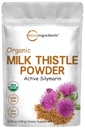 Organic Milk Thistle Tea Powder, 3.5 ounces | Up to 400 Servings | Premium Milk Thistle Liver Detox Supplement | Contains 80% Active Silymarin | Non-GMO, Vegan Friendly, Eco-Friendly Recyclable Bags